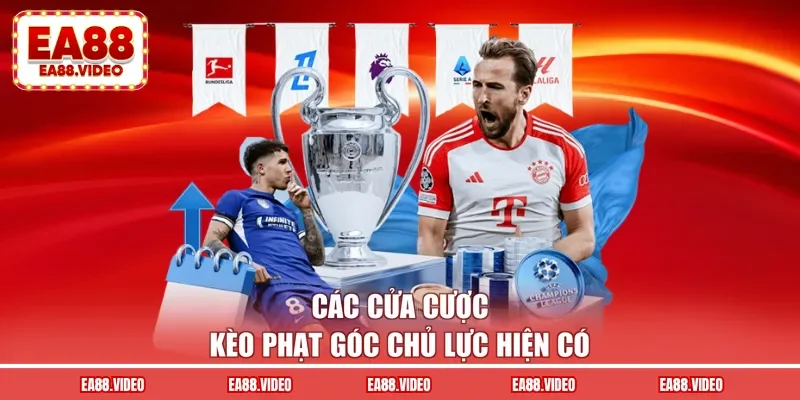 Các cửa cược kèo phạt góc chủ lực hiện có