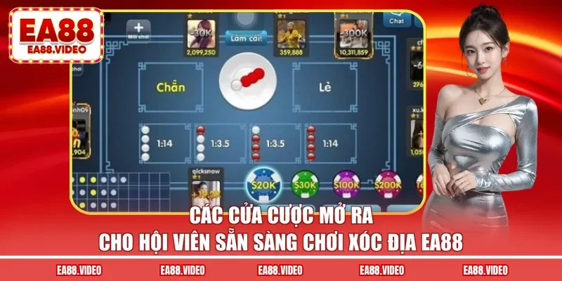 Các cửa cược mở ra cho hội viên sẵn sàng chơi xóc địa EA88